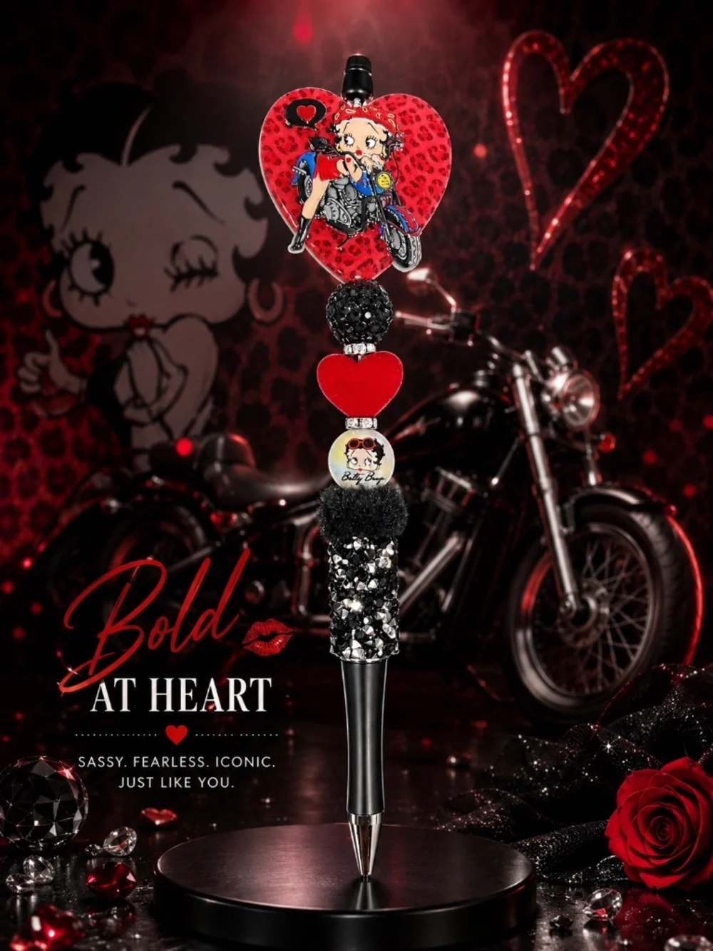Heart of the Ride Beaded Pen